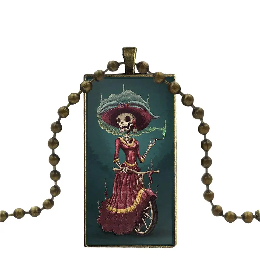 Женское винтажное ювелирное изделие Ariel Day Of The Dead бронзовое цветное стеклянное