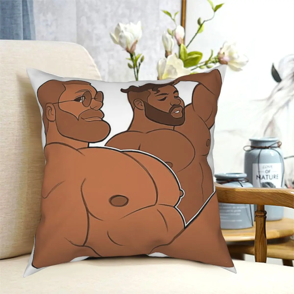 

Sunbathing Throw Pillow Cushion Cover Decorative Pillowcases Case Home Sofa Cushions 40x40,45x45cm(Double Sides)