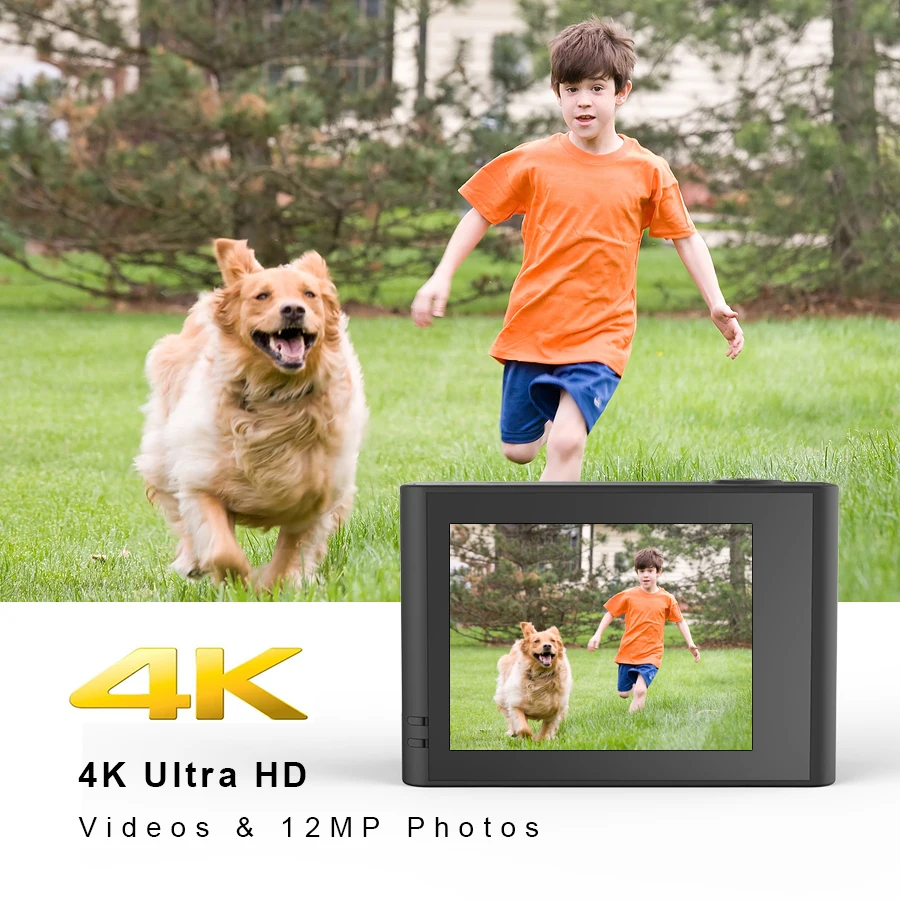WIMIUS 4K wifi Спортивная экшн видеокамера HD 40m Водонепроницаемая камера дайвинга 12MP 170