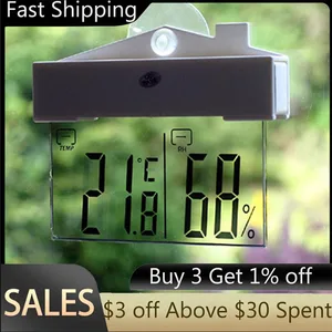 Цифровая метеостанция, беспроводной датчик для окна, термометр для использования в помещении и на улице, температура для детской спальни