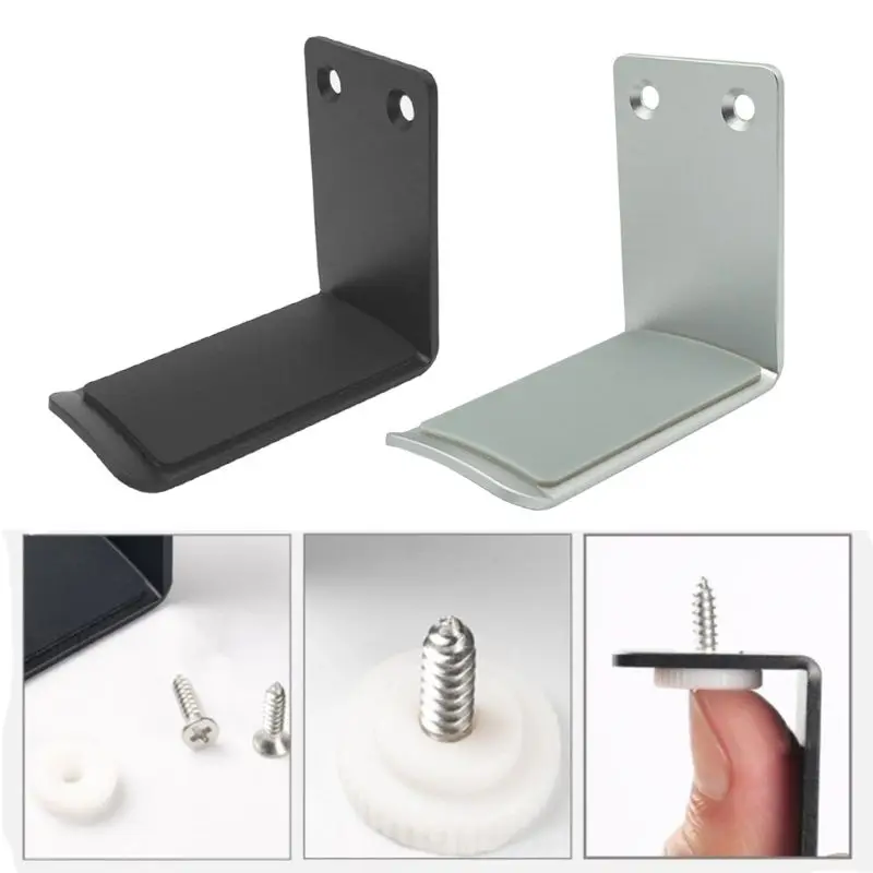 

P82F Portable Metal Headphone Holder Desktop Wall Mount Hanging Hook Aluminum Alloy Stand Hanger for Headset Accessories