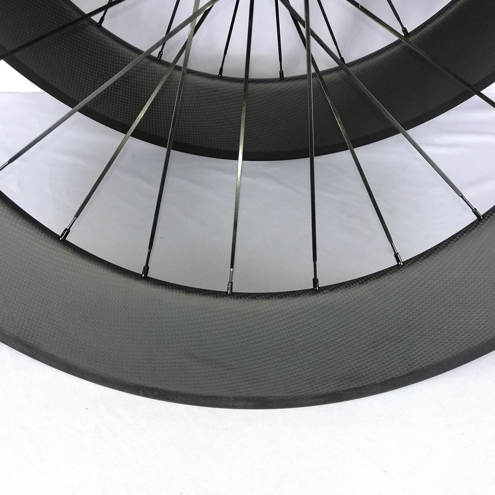 23/25мм широкие 700C углеродные колеса Глянцевые Матовые шоссейного велосипеда Прямого тяги втулка Powerway R36 88мм глубина 3К UD Тубуляр Клинчер.