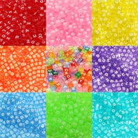 multicolor 6mm transparent square mixed alphabet letter acrylic spacer beads for jewelry making diy charms bracelet accessories