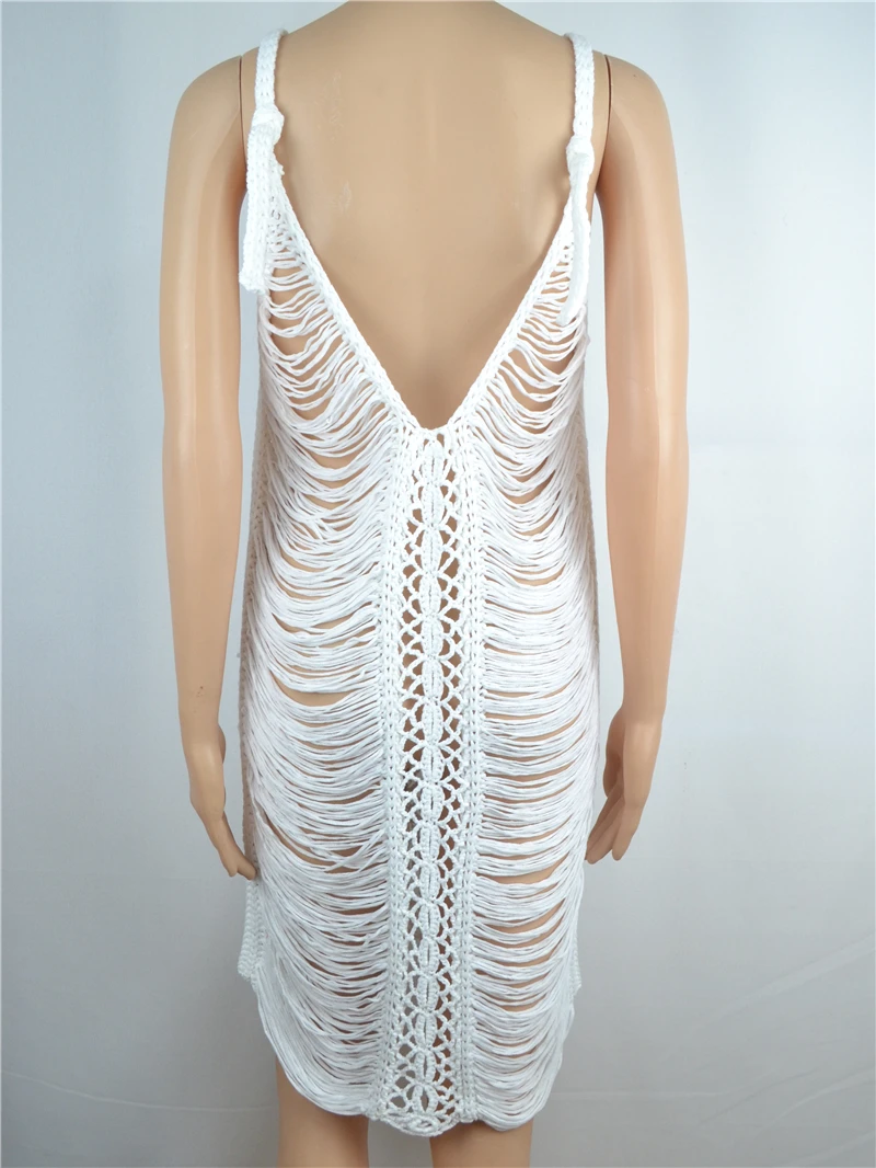 

Beach Dress Bathing Suit Swimsuit Cover New Sexy Knitted Women Bikini Up Summer Vestido 2021 Moda Mujer