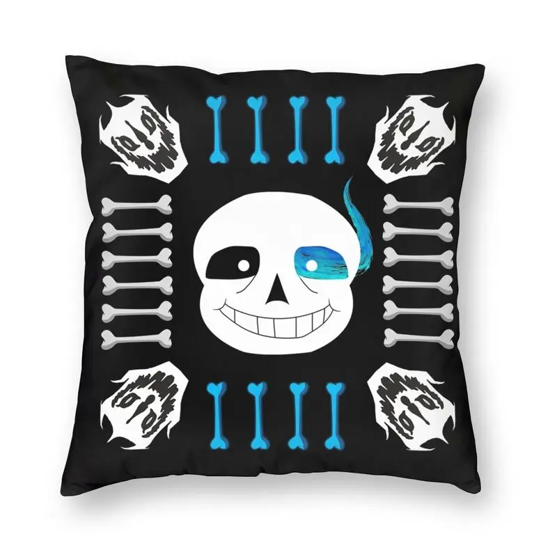 

Sans Cushion Cover Sofa Decoration Undertale Square Throw Pillow Case 40x40 Office Home Decorative