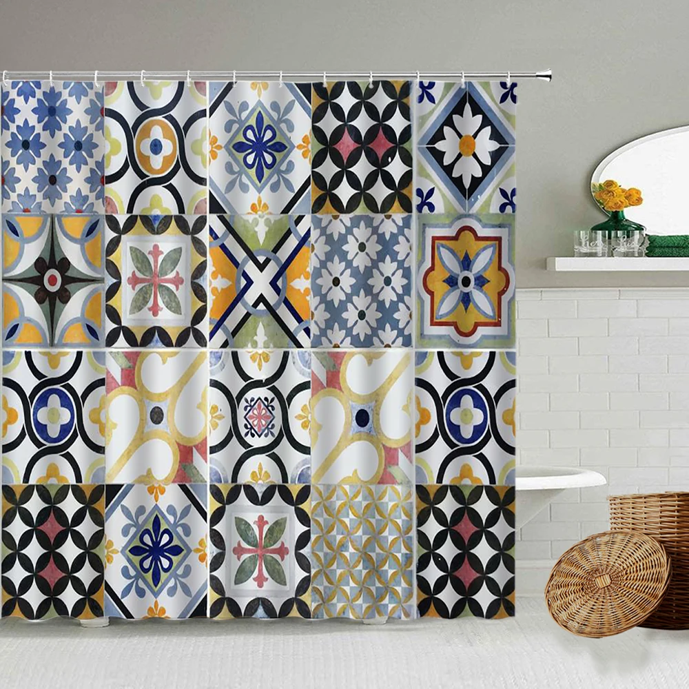 Занавески для душа из полиэстера водостойкие в стиле бохо |