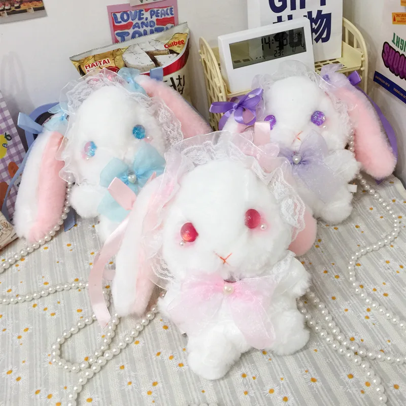 Plush Rabbit Shoulder Bags for Girl Fairy Tale Plush Toys Small Capacity Girl Mobile Phone Bag Baby Coin Purse Matching Pieces