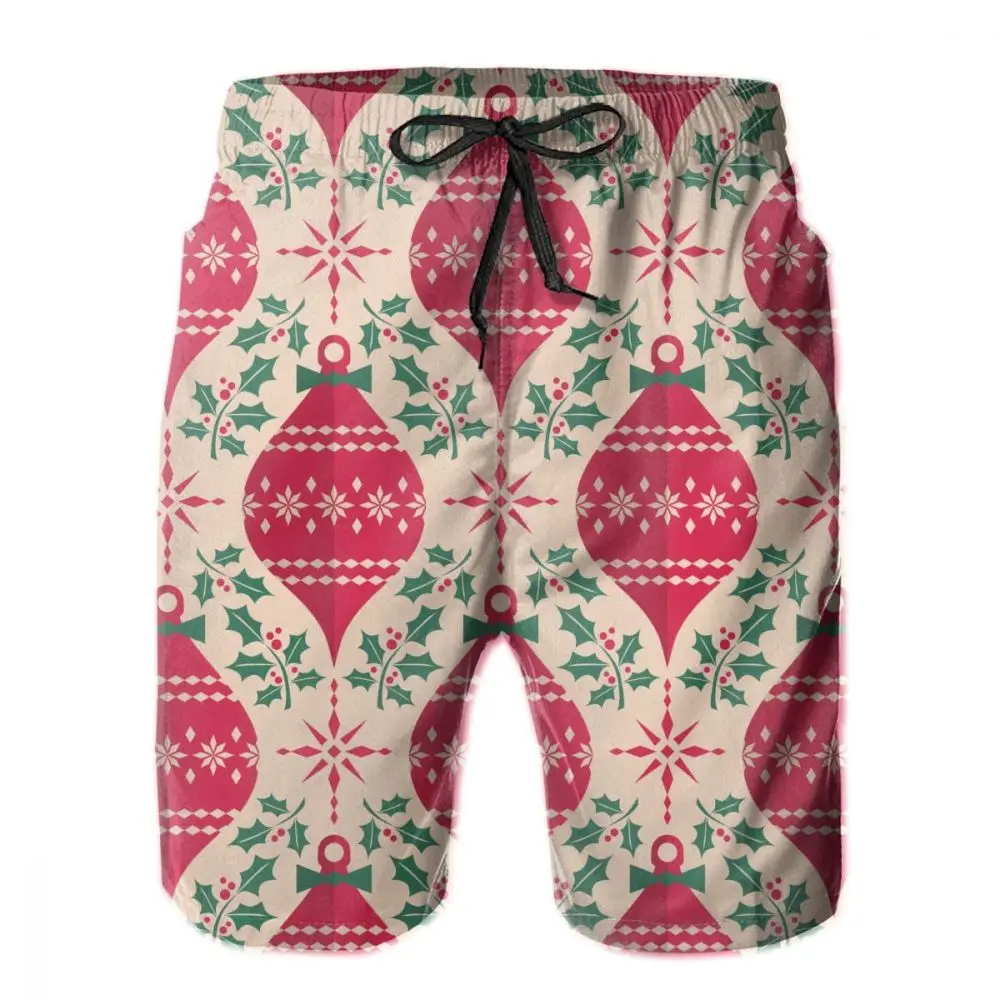 

Шорты мужские быстросохнущие, винтажные, для плавания, пляжная одежда, комплект для купания, Рождество, летние трусы