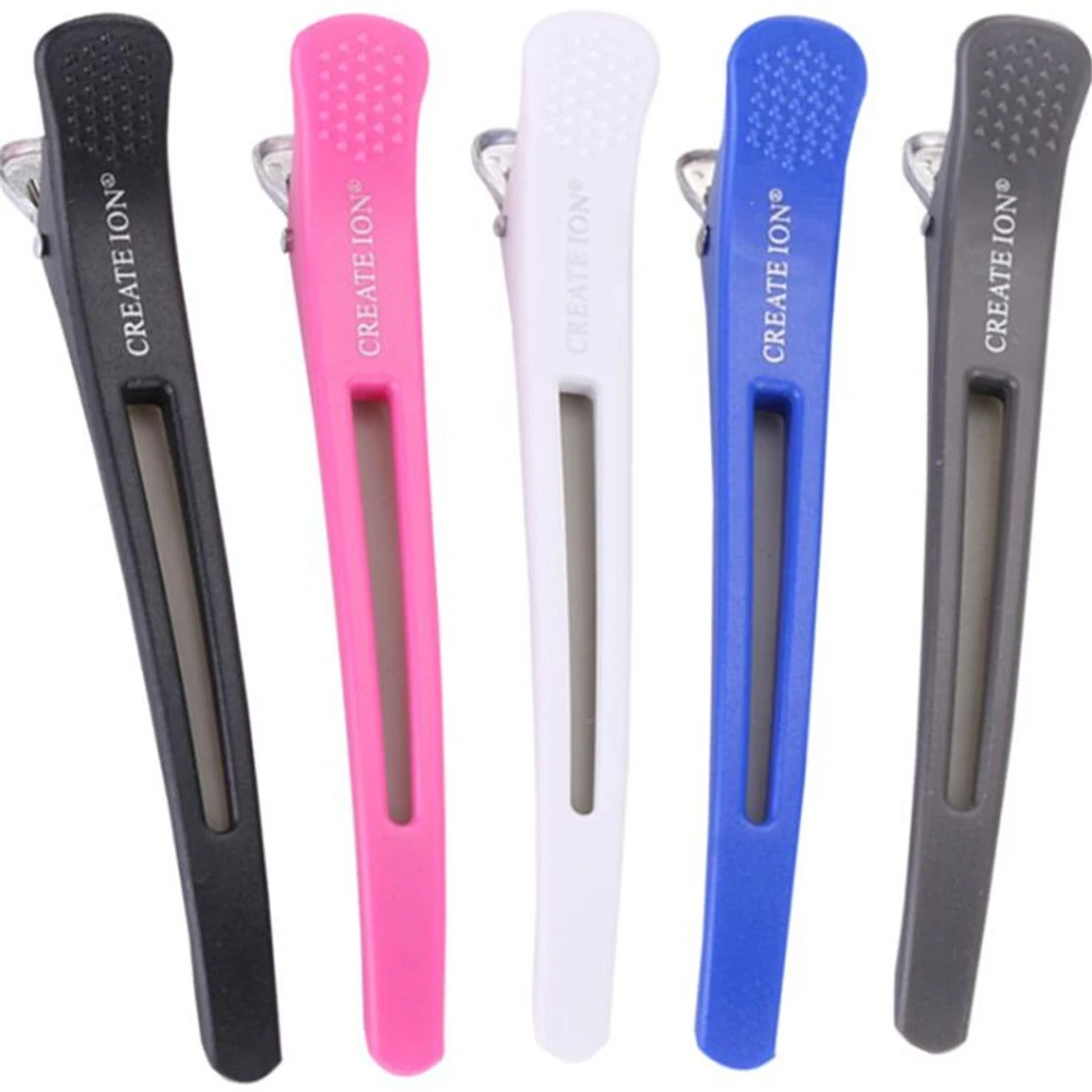 

6Pcs Alligator Hair Clips Pro Salon Hairdressing Clamps Clips Rubber Hair Sectioning Clip Crocodile Hairpin Styling Accessories