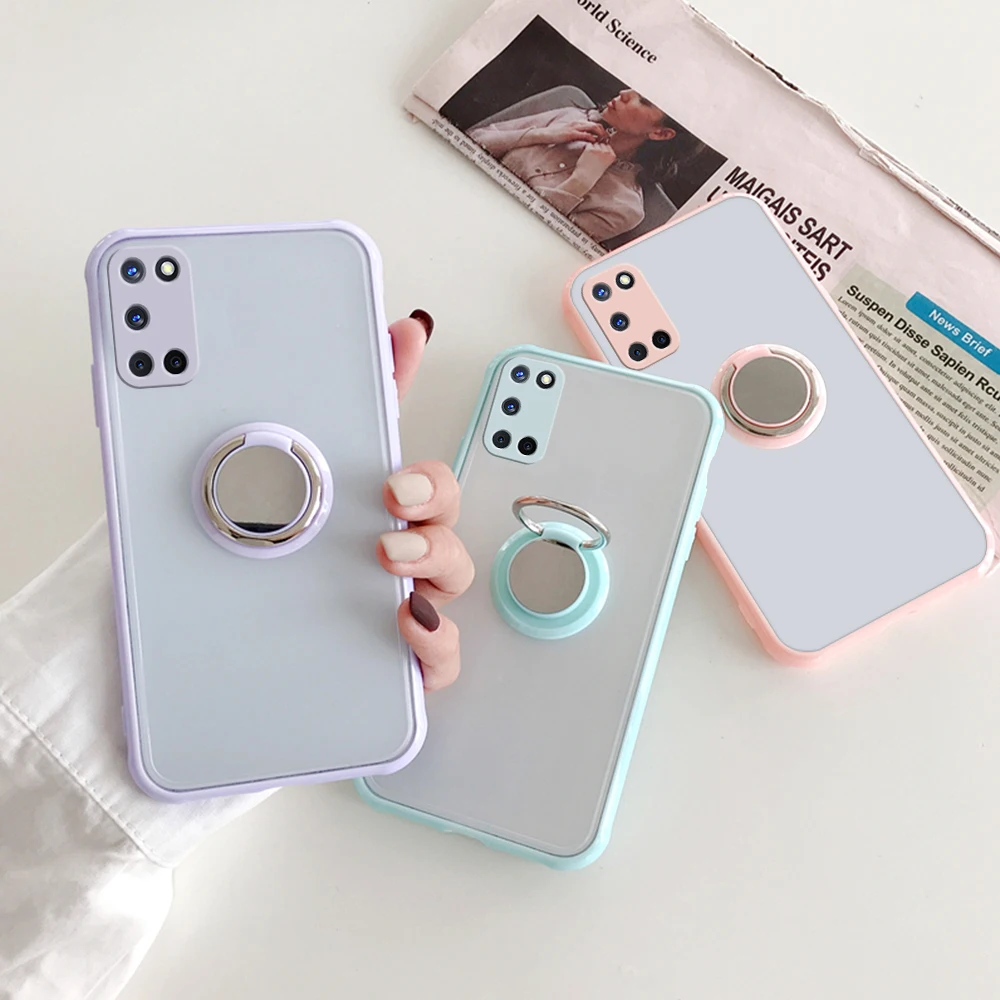 Прозрачный матовый силиконовый защитный чехол для OPPO A 54 74 94 4G противоударный