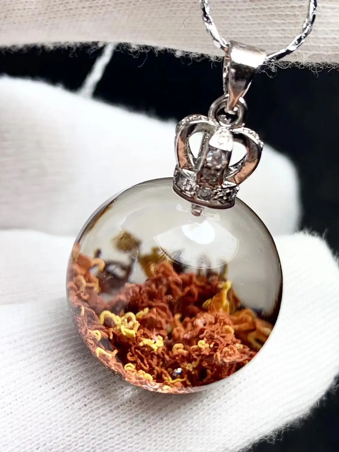 Высокое качество натуральный Зеленый Фантом подвеска в виде капли воды сад 36x26x17