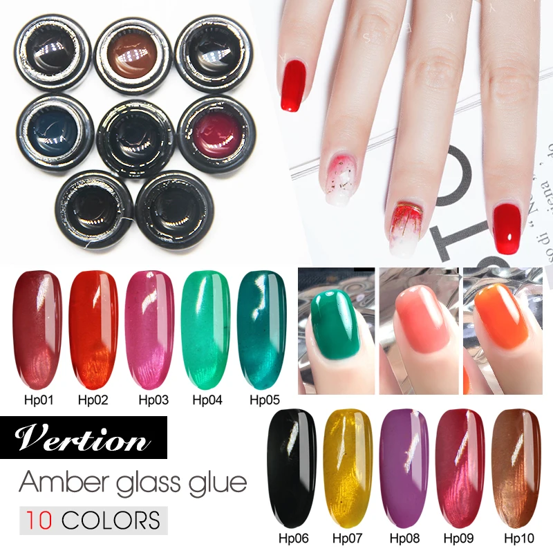 Полигель для наращивания ногтей Verntion прозрачный белый из стекловолокна | Красота