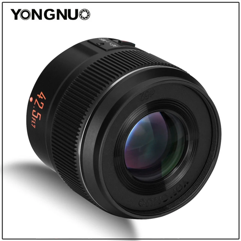 Объектив YONGNUO 42 5 мм F1.7 II с автофокусом для камеры Panasonic Olympus M4/3 крепление