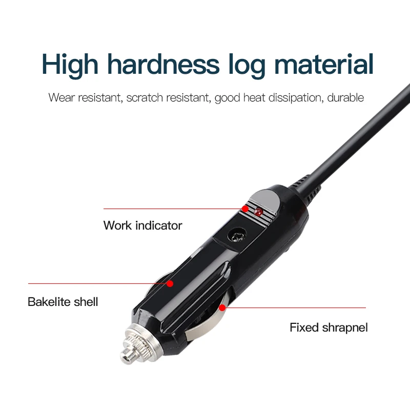 Автомобильный штекер прикуриватель шнур питания типа крокодил зажим с