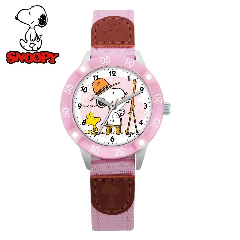 Часы наручные SNOOPY детские Модные Цветные Спортивные кварцевые с арабскими
