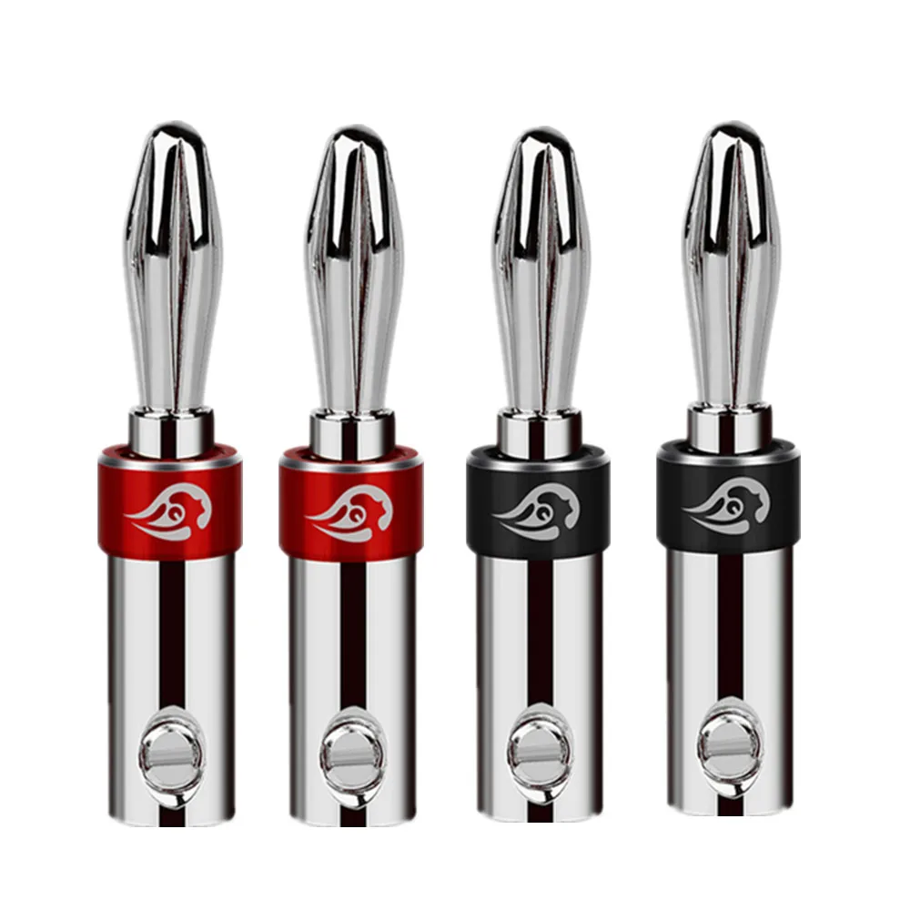 20 шт. банановые разъемы штепсельная Вилка для динамика клемма с родиевым