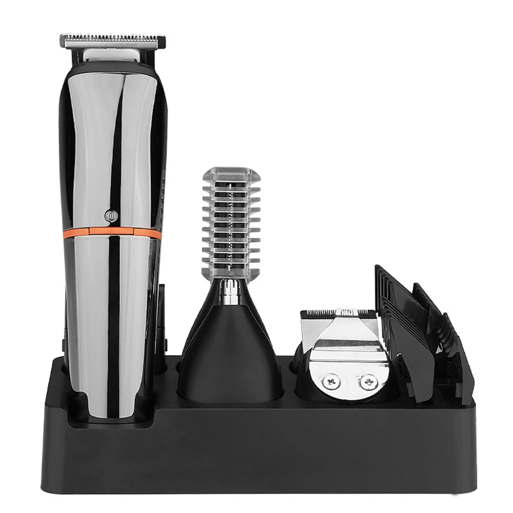 

6 in 1 Electric USB Hair Clipper LED 0mm Baldheaded Hair Trimmer Men Multi Cordless Barber Cutting Machine Nose Hair Trimmer