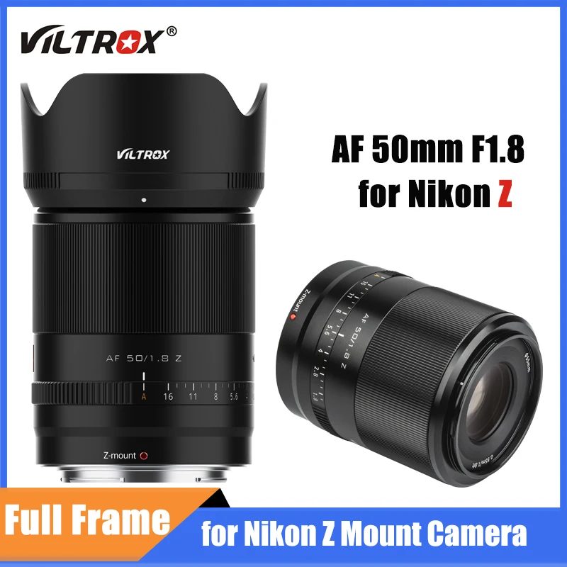 

Viltrox 50mm F1.8 Auto Focus Camera Lens Full Frame Wide Angle Prime Lens Large Aperture Portrait Lens for Nikon Z Mount ZFC Z5