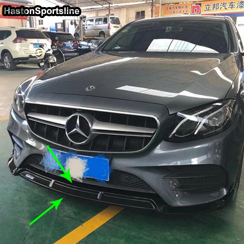 W205 B Стиль углеродного волокна тела комплект Передняя губы для Mearcedes-Benz W205 C205 S205 C180 C200 C300 C43 с AMG Спорт бампер 2019UP