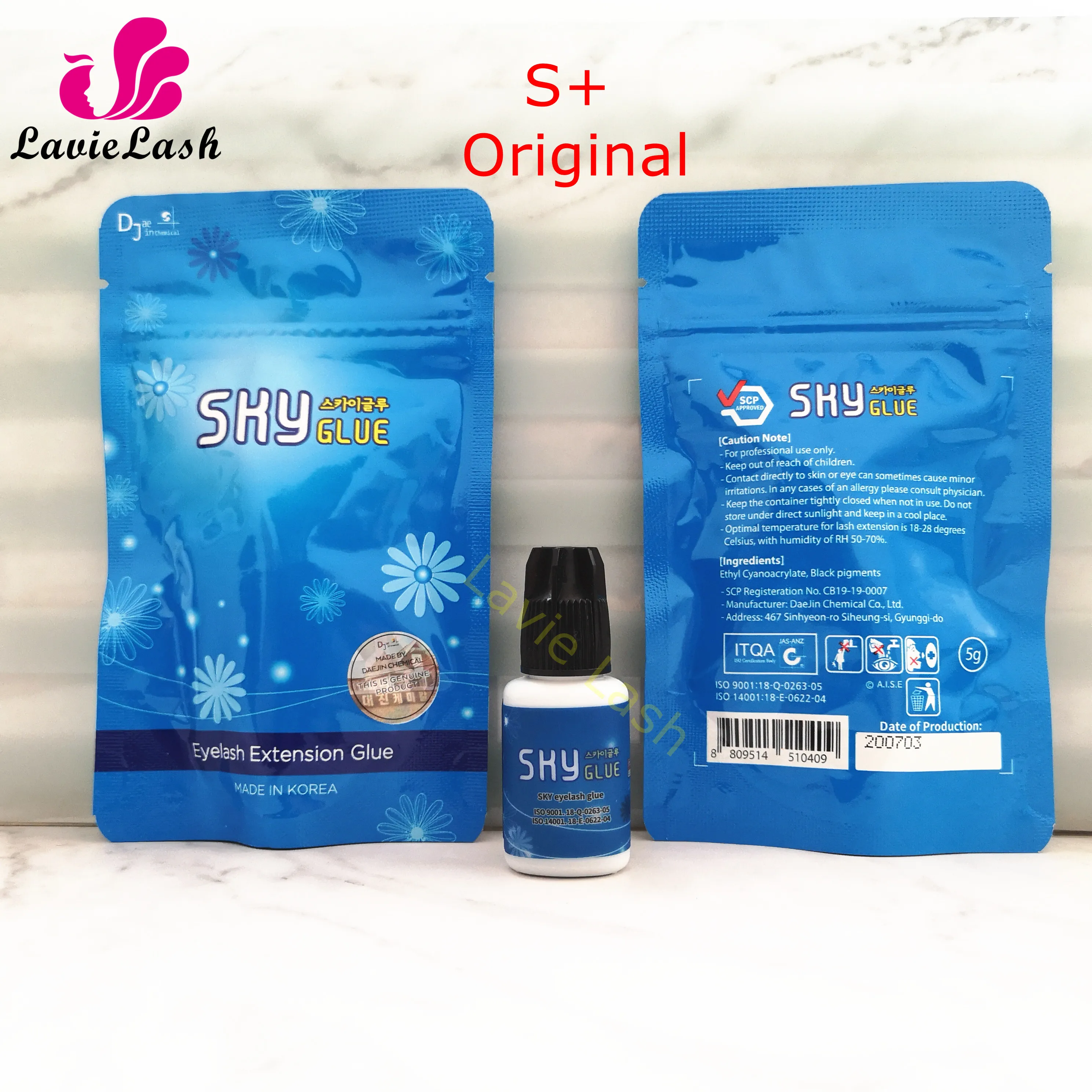 Клей Sky S + для наращивания ресниц 5 шт. быстросохнущий клей 1 2s в последний раз 6 7