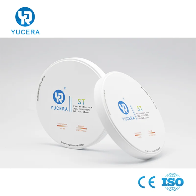 Yucera  Bloque de Zirconio ST Blanco Disco 98mm De zirconio Bloque Material Para CAD CAM Dental De Laboratorio Dental