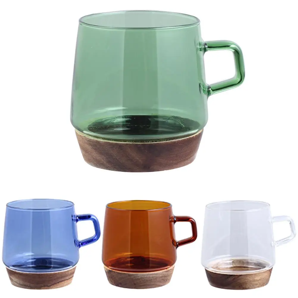 Стеклянная чашка в скандинавском стиле из акации тонкая блестящая