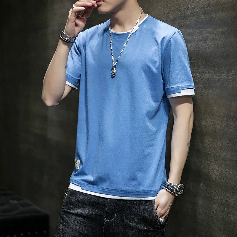 

Plain Men Oversized T-Shirt Bodybuilding and Fitness Loose Casual Lifestyle Wear Men's T-shirt Male Streetwear Hip-Hop Tops