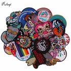 3020 шт.лот смешанные тканевые нашивки для глажки значки в стиле панк-рок Мультяшные вышитые нашивки для одежды наклейки куртки Сделай Сам аппликация