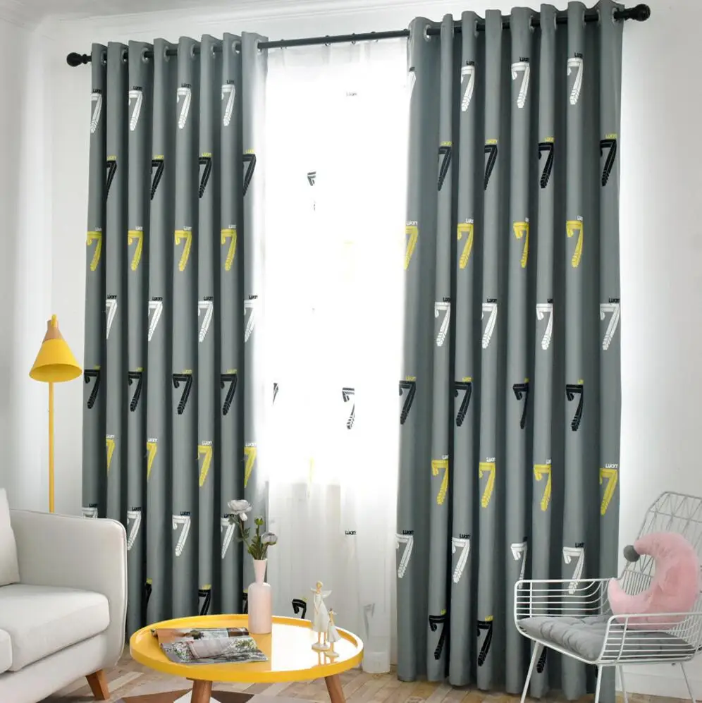 Простая Современная индивидуальная занавеска готовая садовая с вышивкой для