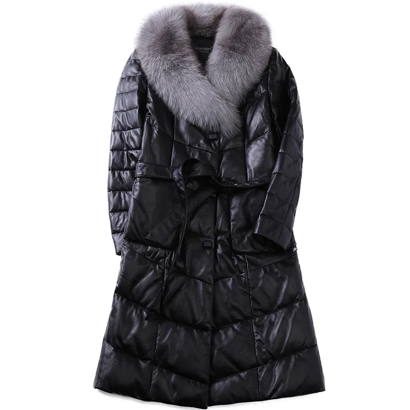 

Long-term stock the new spring 2020 haining leather coats ms fox wool sheep leather coat