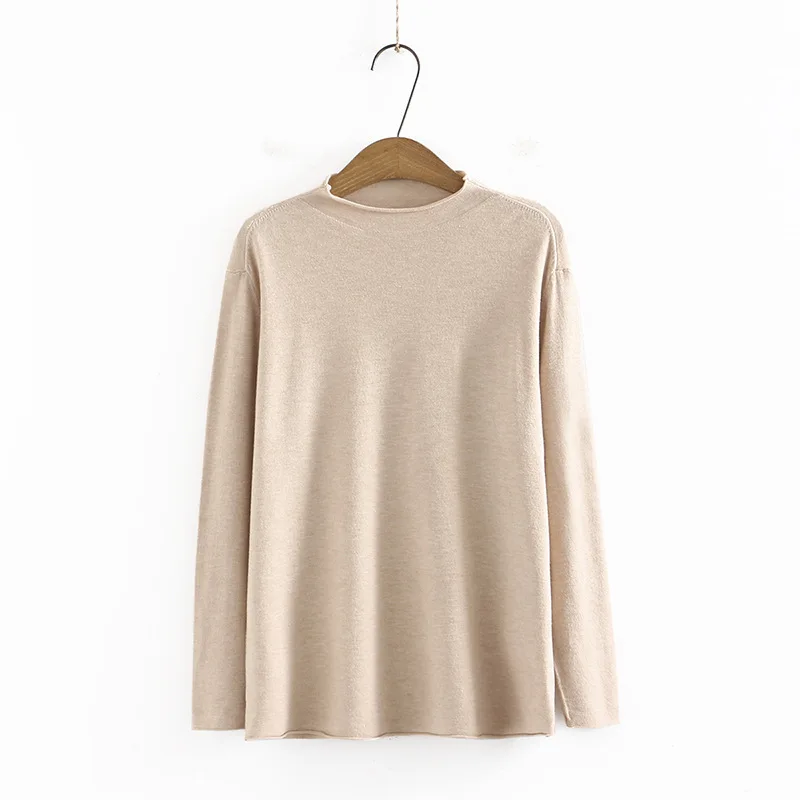 

Свитеры больших размеров, женская одежда, новинка сезона осень-зима 2021, модный джемпер, вязаные пуловеры с длинным рукавом и высоким воротни...