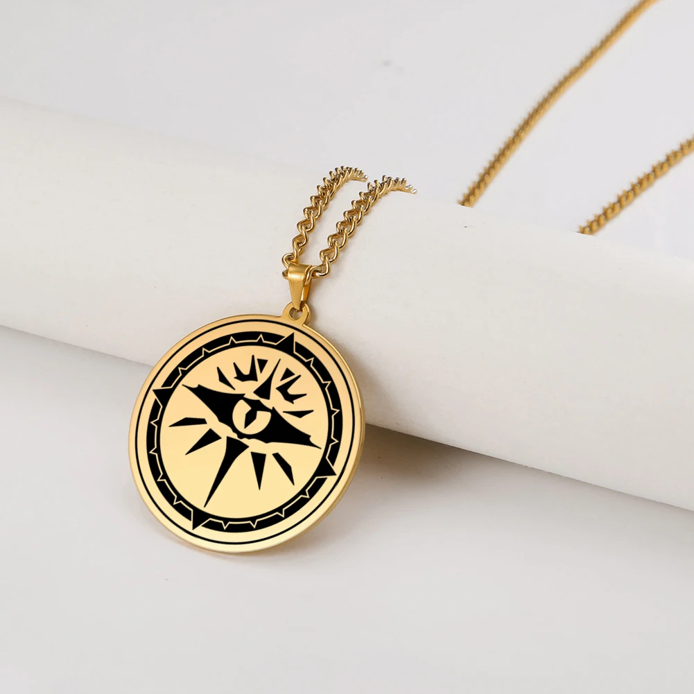 

Dawapara Evil Eye Magic Pendant Kabbalah Amulet Solomon Envious Eye Vintage Men Necklace Stainless Steel Jewelry