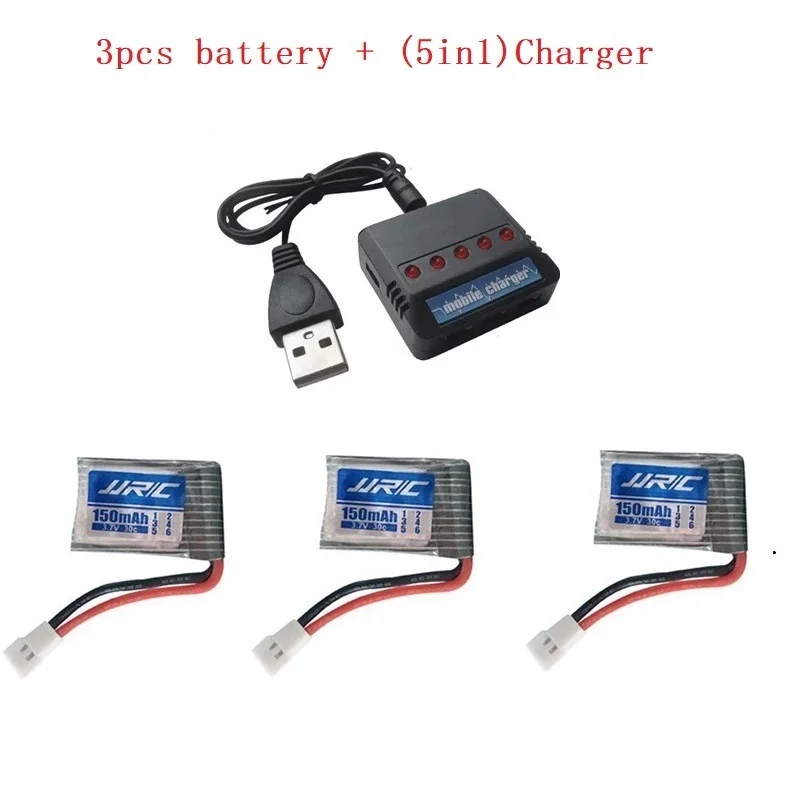 Белый JJRC H8Mini 3,7 v 150mah 30C батарея для H2 H8 H48 U207 с(5 в 1) Зарядное устройство RC Quadcopter запасные части 3,7 v LIPO батарея для H8 - Цвет: Белый