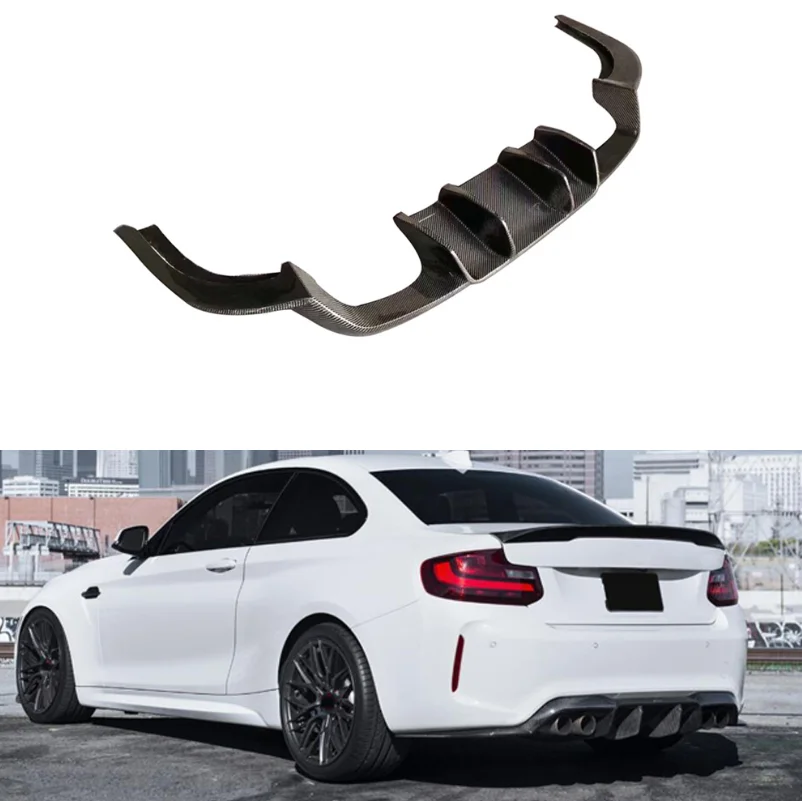 

Carbon Fiber Diffuser Rear Bumper Boot Lip For BMW 2 series M2 F87 2016-18