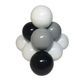 Шарики для бассейна &quotРетро классика&quot 7 см 50 штук 3 цвета (черный серый белый) |