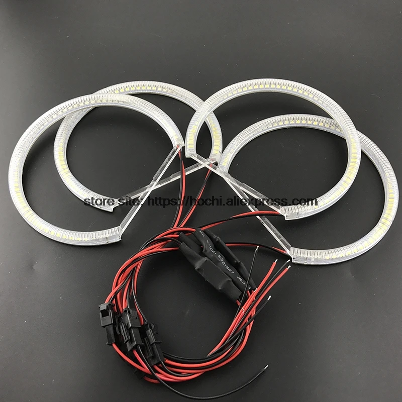Ultra bright SMD white LED angel eyes 1600LM 12V halo ring kit for Toyota X100 Chaser 1996 1997 1998 1999 2000 2001 | Автомобили и