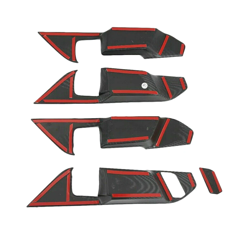 

5Pcs For Toyota RAV4 2019 2020 Car Inner Door Handle Cover Trim Decor Sticker ABS Carbon Fiber Interior Mouldings Car Styling
