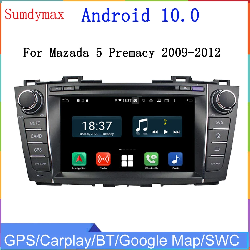 Автомагнитола Octa core android10 мультимедийный плеер для mazda 5 Premacy 2009-2013 автомобильный