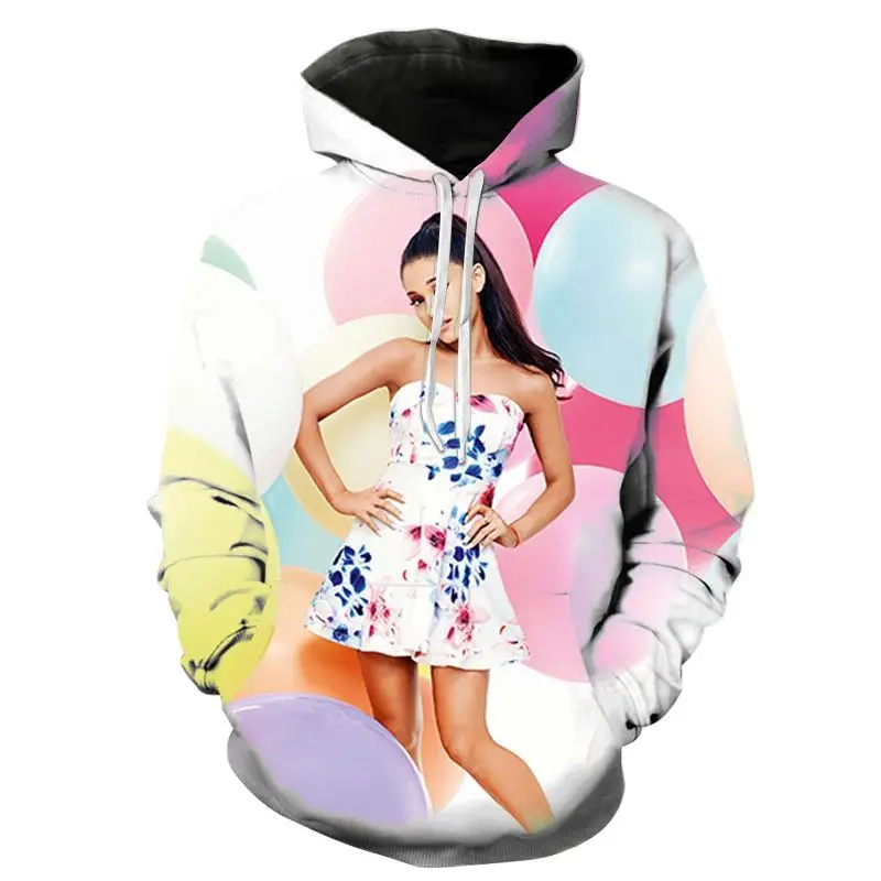 

New Ariana Grande Men Women Children Fashion Hoodies Cool 3D Printed Pullover Streetwear Long Sleeve Sweatshirts Hooded Tops