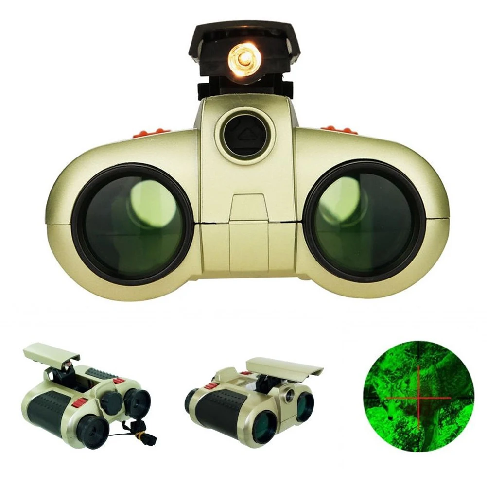 

30mm x 4 Surveillance Spy Scope Binoculars Pop-up Light 25 feet works day night For Hunting Sports Outdoor Camping Travel