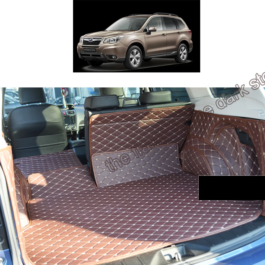 Lsrtw2017 волокна кожи багажник автомобиля коврик для subaru forester 2013 sj sk, аксессуары для интерьера