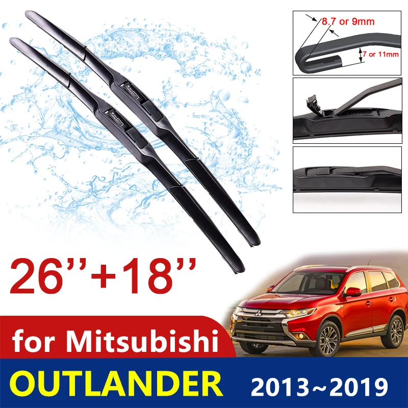 

Car Wiper Blade Windshield for Mitsubishi Outlander 2013 2014 2015 2016 2017 2018 2019 3rd Gen Windscreen Wipers Car Accessories