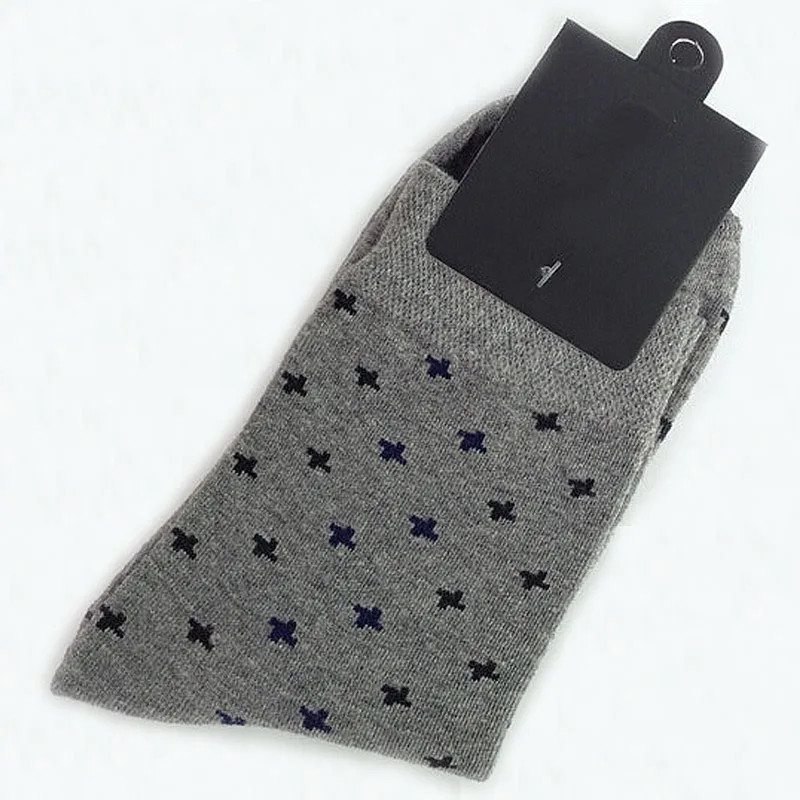 Популярные разноцветные носки для мальчиков эластичные в горошек теплые мужские