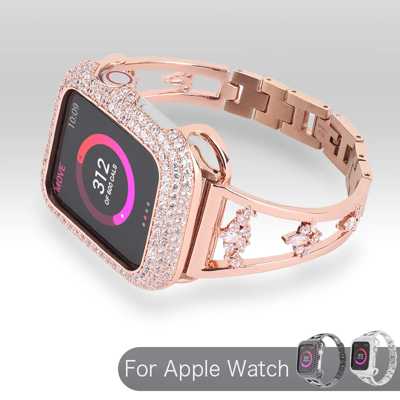 

Ladies Wrist Bracelet For Apple Watch Series SE 6 5 4 Woman Strap Stainless Steel Watchband For Apple Series 38mm 40mm 42mm 44mm
