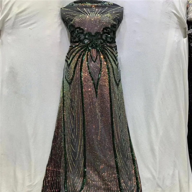 Черные африканские блестки кружева 2019 золото высокого качества французская