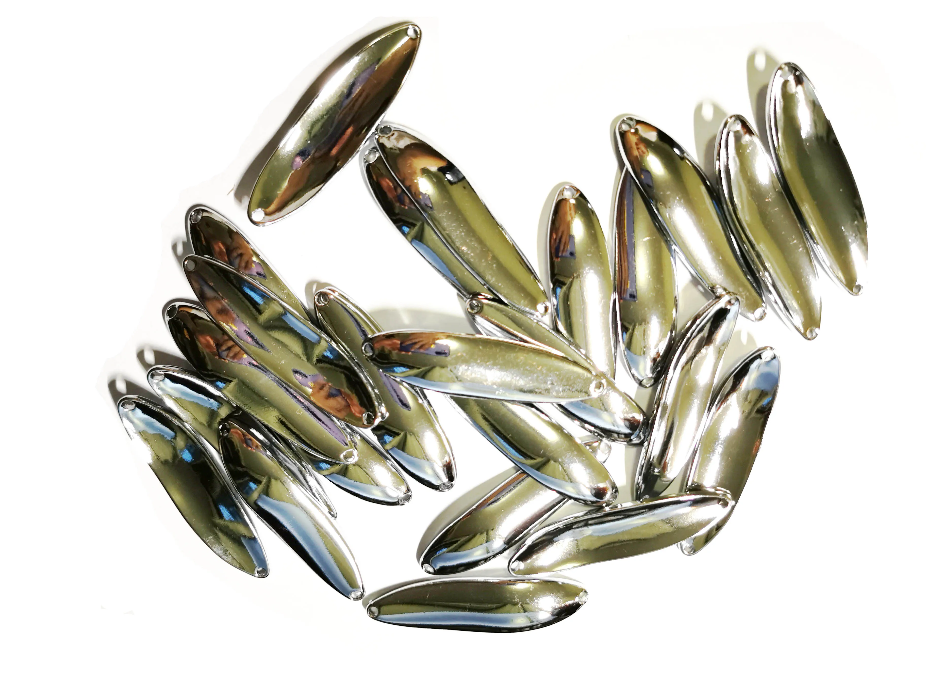 50 шт. оптом смешанная рыболовная ложка приманка без крючка приманки 2 г ~ 20