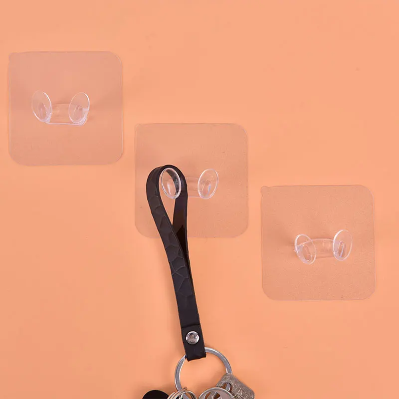 

5 Pieces Of Transparent Thin Plug Hook Wall-mounted Storage Hook Power Plug Socket Bracket Bathroom Wall-mounted Hook