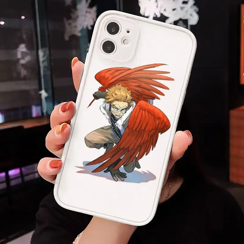 

Hawks Coat Anime Phone Case Matte Transparent for iPhone 7 8 11 12 s mini pro X XS XR MAX Plus mobile bags