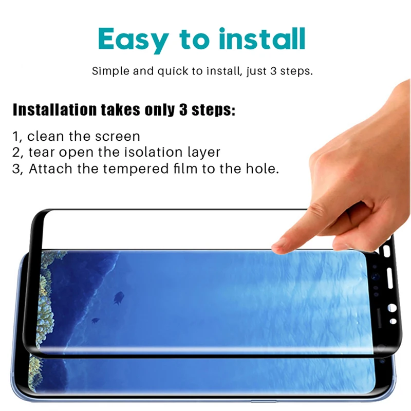 Изогнутое Переднее стекло 20D для Samsung S9 S8 Plus закаленное S20 Ultra S10e S10 HD жесткая