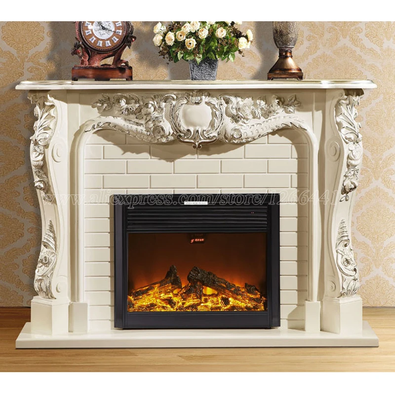 Европейский стиль гостиной украшения согревающий камин W165cm деревянный мантель